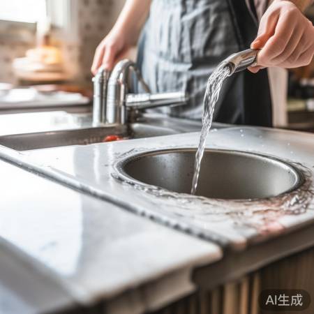 白醋热水冲刷疏通管道