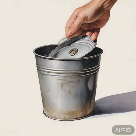 桶盖轻开勿用力