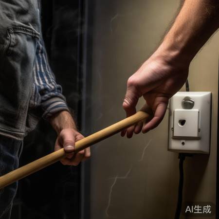 紧急漏电处理：断电，用绝缘物救