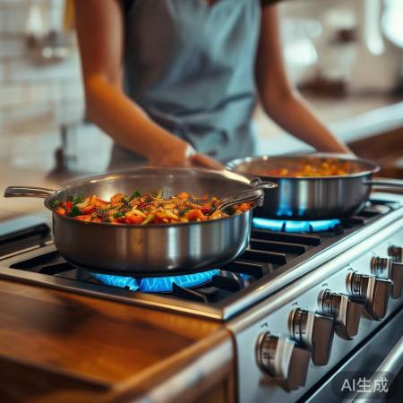 双灶独立控火，炒炖自如