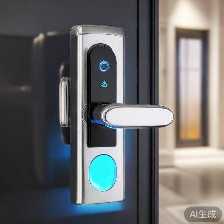 指纹解锁，蓝灯亮起