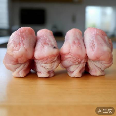 鸡爪新鲜看粉红光泽
