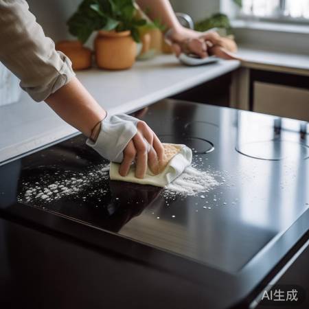 做饭后擦灶台，防油渍固化