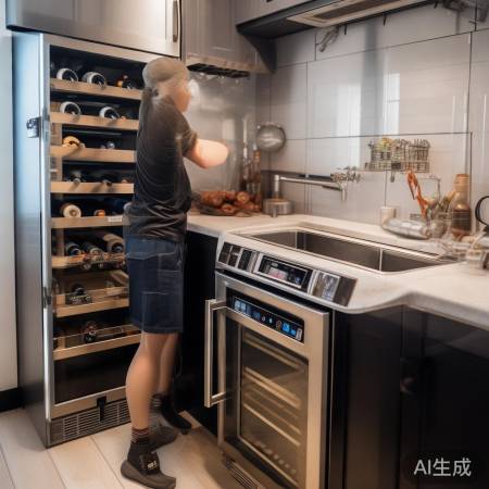 红酒柜漏损，先断电，找维修