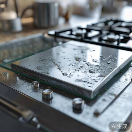 燃气灶材质:不锈钢与钢化玻璃