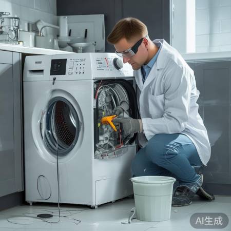 洗衣机停转，检查进水阀和排水泵