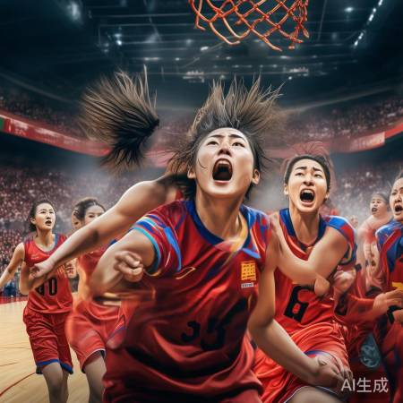 中国女篮实力强,拼搏精神佳