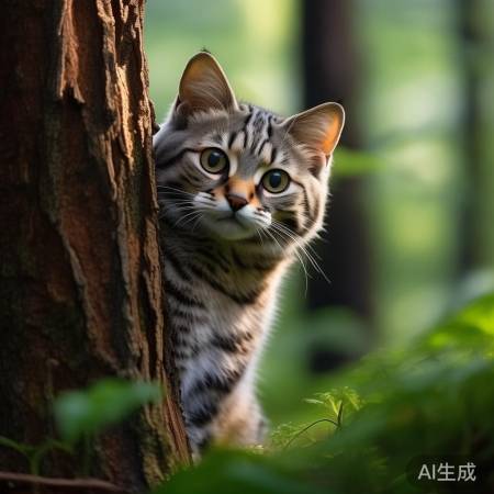 神秘高山灰豹猫