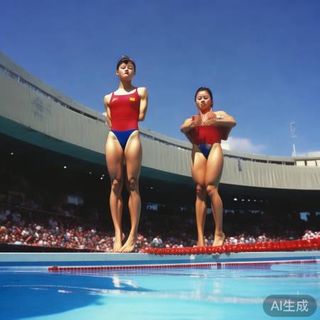 中国跳水队展现风采