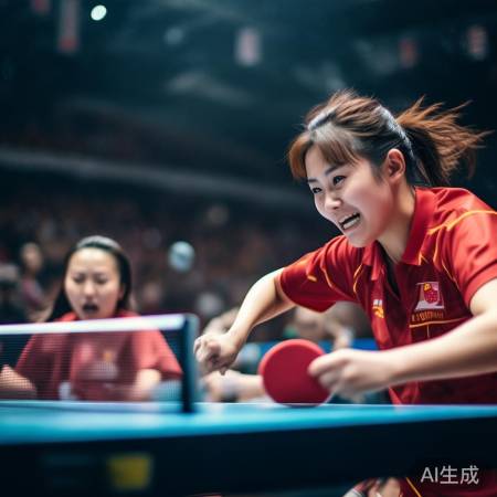 国乒女团惜败，拼搏精神显。